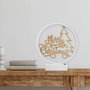Opviq Lámpara de mesa XMAS10 Blanco y Dorado
